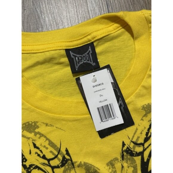 Vintage Tapout American Arrogant Yellow T Shirt Size 2XL - Picture 5 of 7